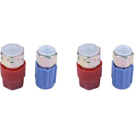 2Ensemble Retrofit 7/16 AU 3/8 Adaptateur de Conversion R12 À R134A Haut / Bas Accordement Ac (1/2)