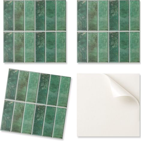 Paquete de baldosas de PVC con dise帽o para sal贸n, autoadhesivas, verticales, 20x20x20 cm.