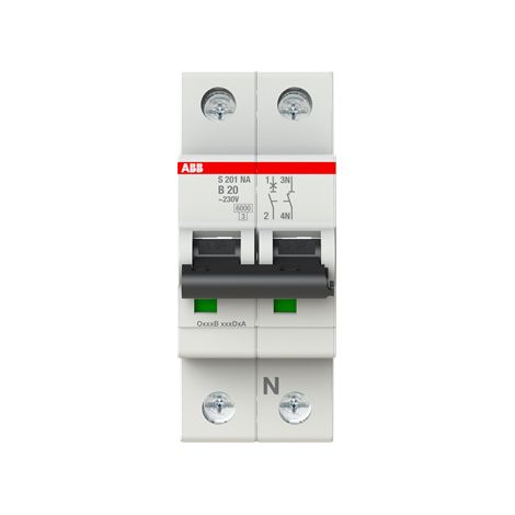 Interruttore ABB s 201-b20na IP20 protezione sovraccarico cortocircuito