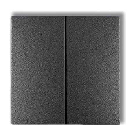 Prodotti complementari Karlik, tasti doppi in grafite per interruttori deco, icon, flexi, mini (set di due) 11DKL-2