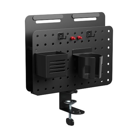 Tablero giratorio de escritorio Biketec con organizador vertical, acero con recubrimiento en polvo, negro. (1/5)