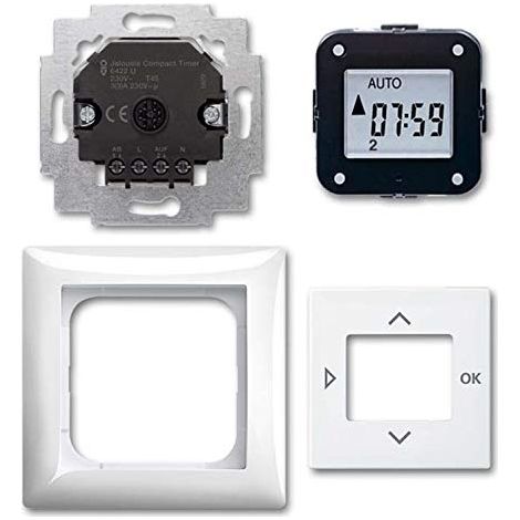 BUSCH-JAEGER 6422 UJ-914 JALOUSIE-COMPACT-TIMER, KOMPLETTSET, JALOUSIEMANAGEMENT, JALOUSIESTEUERUNG OHNE NEBENSTELLE