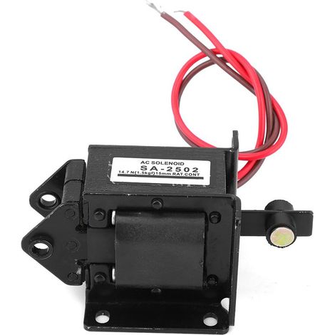 Électroaimant tractif industriel AC modèle SA-2502 220V avec force 14.7N et course 15mm (1/5)