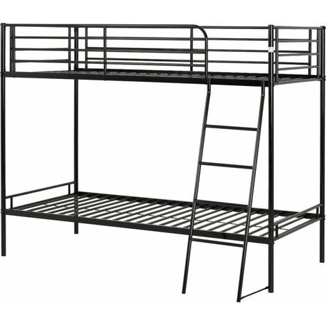 Brandon 3' Bunk Bed in Black flat-packed for easy home assembly (1/5)