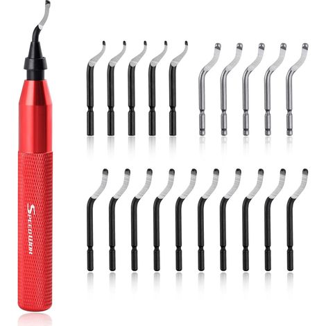 22Pcs Hand Deburring Tool Kit Edge Cutters Set Burrs Edge Remove Works On Metal Resin Pipes (1/5)