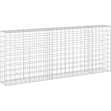 Gabione mit 3,5 mm Draht und 10x10 cm Maschen 250x30x100 cm vidaXL (1/5)