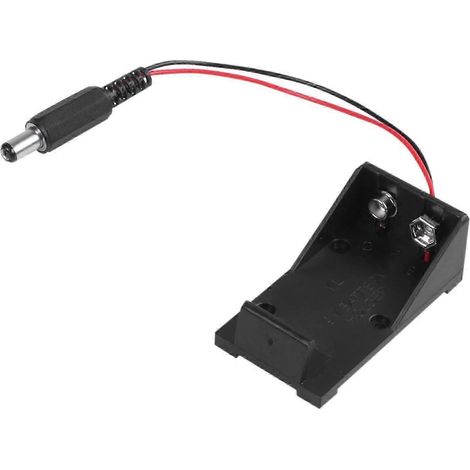 Boîtier porte-pile 9V, connecteur 5,5 x 2,1 cm, pour alimentation sur plaque d'essai (NEUF) (1/5)