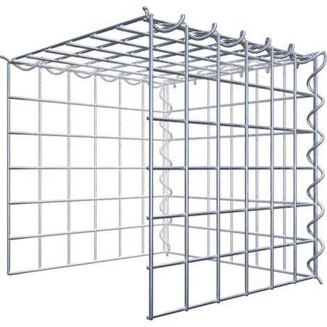 Gabiondeco - Gabion - Element de prolongation en hauteur et en longueur 30 cm x 30 cm x 30 cm (L x H x P). maille 5 x 5 cm. Spirale. Attention il manque deux grille... (1/5)