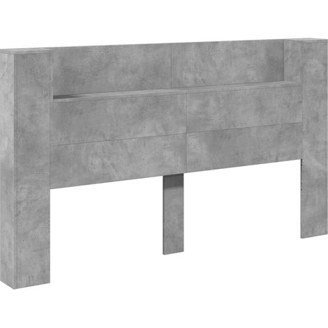 vidaXL Tête de lit Gris béton Bois d'ingénierie