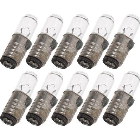 Ampoules miniatures E5, culot à vis, jaune chaud, pour travaux de terrain (lot de 10). (1/5)