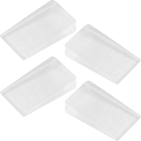 Cales transparentes pour la mise niveau des meubles tables toilettes lot de 4 (1/5)