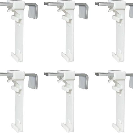 Support adhésif double pour store enrouleur, sans perçage, double adhésif et sécurisé, lot de 6. (1/5)