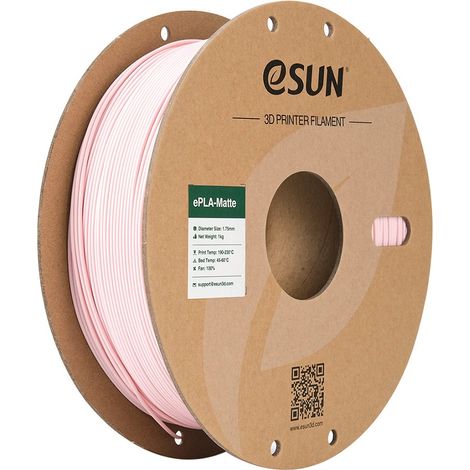 eSUN PLA-Matte Filament, 1.75mm, 1000g (Paper Spool) eSUN PLA-Matte Filament 1.75mm 1000g Peach Pink