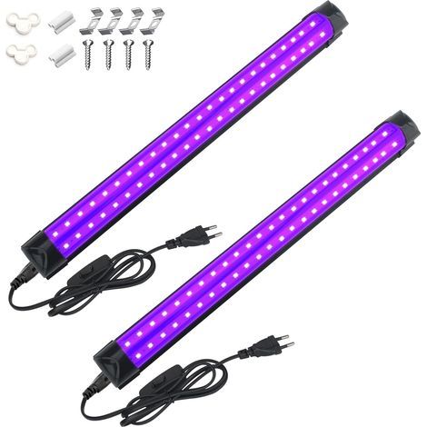 Stück Schwarzlicht, 10-W-UV-LED-Leiste, 395-nm-Aluminiumrohr, tragbare Lampe, Halloween-Weihnachtsparty (1/5)