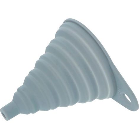 Mini Entonnoir Pliable - 1 Pièce - Silicone Gris - Transfert de Liquides Précis - Auto et Maison - 10x8,5 cm (1/5)