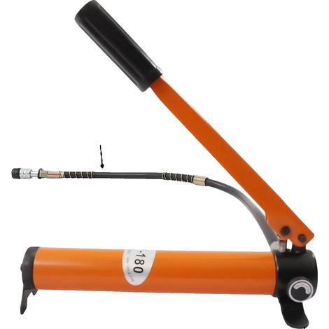 Pompe hydraulique manuelle, performance haute pression, design compact et portable, Orange (1/2)
