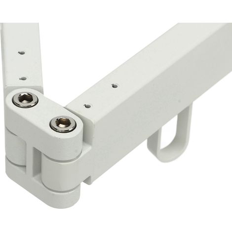Porte-à-Vêtements Murale Étendoir Retractable Rotatif 2 Branches Blanc Économie d'Espace pour Balcon Salle de Bain Salle de Lavage (1/5)