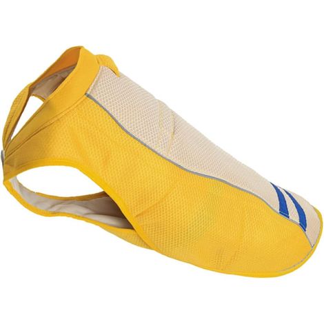 Yellow Polyester Summer Pet Vest, Cooling Dog Clothing, Heatstroke Prevention, Daily Walks (1/5)