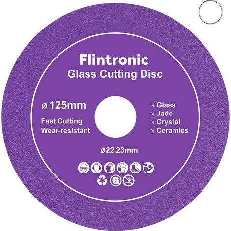 5pcs Disque Coupe Verre, Disque Diamant 125 Carrelage, Disque à Tronçonner Diamant, Disque Carrelage pour Bouteille, Porcelaine, Jade, Granit, Verre(125 x 22,23mm) (1/5)