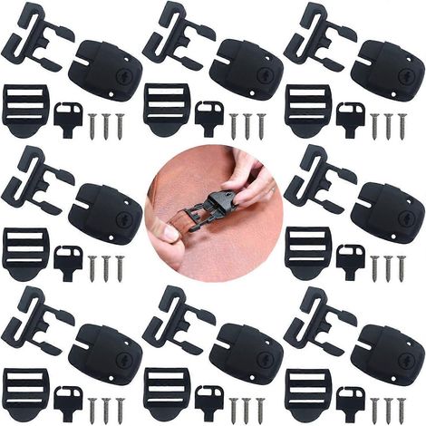 Kit de réparation de 8 clips de rechange pour couverture de spa avec fente, clips de verrouillage, clés et visserie (paquet de 8) (1/5)