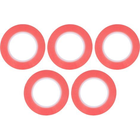pieces strong removable double-sided adhesive tape, super adhesive PET for crafts, gift wrapping, red, 3mm (1/5)
