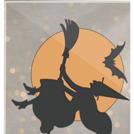 Décoration acrylique Halloween 12x18cm imperméable, ornement de bureau pour maison, plaque décorative résistante à l'eau, thème effrayant, lot de 1, idéal décoration intérieure. (1/4)