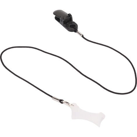 Support pour appareil auditif avec clip, pour enfants et personnes âgées, portable, simple, élégant et flexible, noir, avec cordon pour amplificateur de son mono. (1/5)