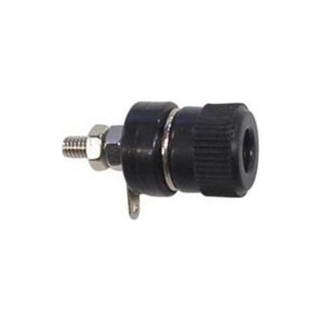 Douille 4mm nickelee noire alimentation electrique