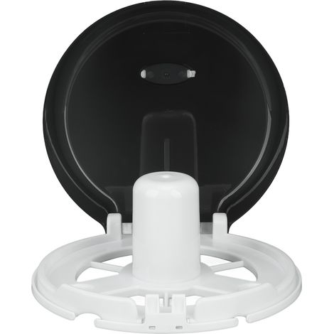 Distributeur de papier toilette à rouleau unique, distributeur de papier toilette jumbo, rouleau transparent noir pour hôtels et bars. (1/5)