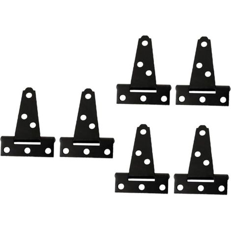 6 pièces Lot de Charnières Forme T Galvanisées (1/5)
