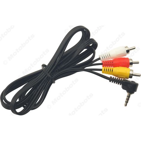 3.5mm TRRS 90-degree straight to 3RCA RCA male AV cable/RCA cable (1/4)