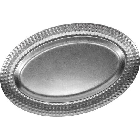 Plat à Servir Argent Antique Design Structuré Antique - Fine Dining Living