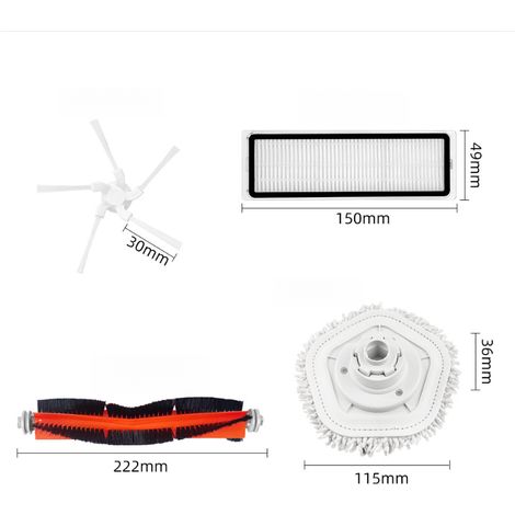 Compatible con aspiradoras robot Dreame, aptas para W10/W10pro, cepillo principal/filtro/mopa, accesorios. (1/5)