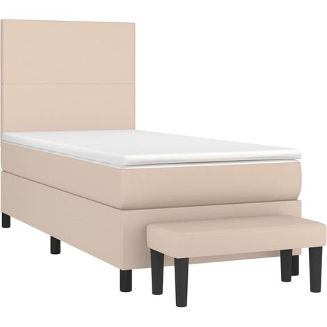 Giroletto a Molle con Materasso Cappuccino 80x200 cm Similpelle vidaXL (1/5)