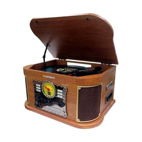 Tocadiscos Sunstech PXRC52CDWD Marrón Madera (1/5)