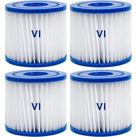 Lot de 4 filtres de Type VI pour Spa et, Filtre VI Cartouche pour Bestway Lay-Z-Spa, Filtres de Type VI pour Spa (1/4)