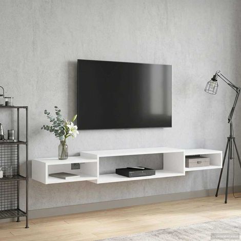 vidaXL Mobile TV da Parete A parete Bianco 180 x 28 x 21 cm