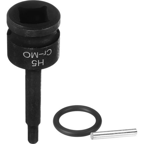 Douille Hexagonale À Choc 1/2" Pour 5mm Métrique Acier CR-MO À 6 Points Avec Goupille Pour Adaptateur Perceuse/Visseuse (1/5)