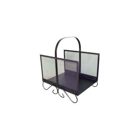 Porte de bois pour Cheminée d’intérieur 41x33xH48 cm EN ACIER PEINT