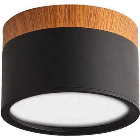 Spot LED encastrable pour plafond, style nordique, pour intérieur (entrée, salon), coloris blanc/noir (1/5)