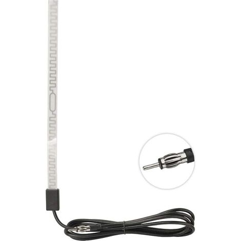 Antenne Voiture Intérieure Autoradio FM AM Amplifiée Adaptateur DIN (1/5)