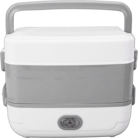 Boîte à lunch électrique à 2 compartiments, 4 doublures intérieures en acier inoxydable, portable, étanche, chauffante, idéale pour le bureau et les voyages, prise européenne 110-220 V. (1/5)