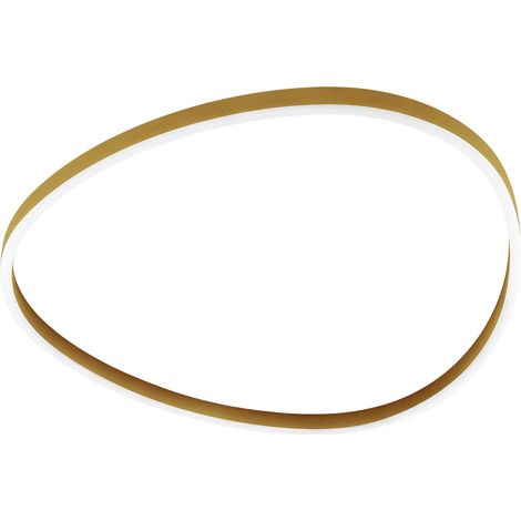 Ecaris P/G Plafoniera a Soffitto LED 72W Biemissione Dimmerabile CCT Switch 3000K/4000K in Alluminio Oro Spazzolato - Gealuce (1/3)