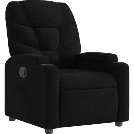 Fauteuil inclinable en tissu noir (1/5)