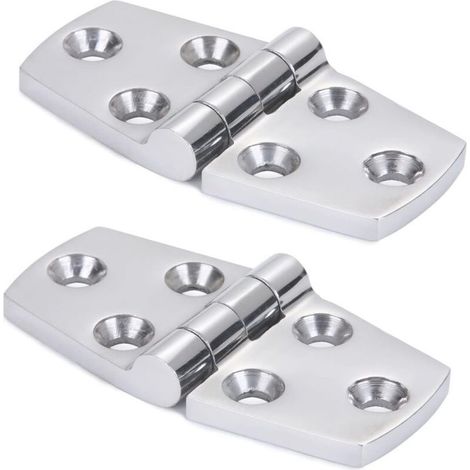 Marine Monture Charnières de Porte Acier Inoxydable Charnière de Bateau de Trappe Matériel À toute épreuve Charnière de bateau Plateforme Cabinet SUS316 2pcs 38 mm x 76 mm (1/5)