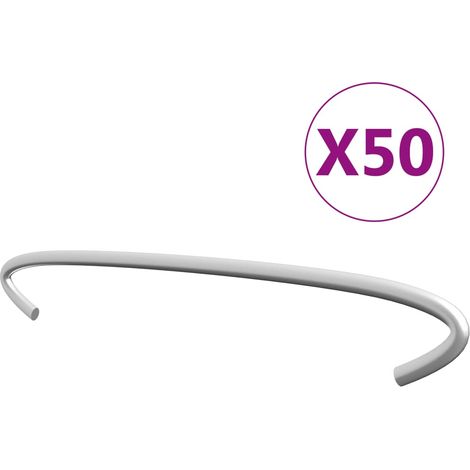 Ganchos de gaviones 50 unidades acero galvanizado 20 cm vidaXL