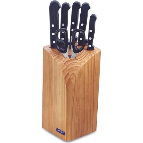 4 couteaux machette et ciseaux Arcos Universal 285100 acier inoxydable et mango polyoxyméthylène ensemble de 6 pièces et coffret cadeau.