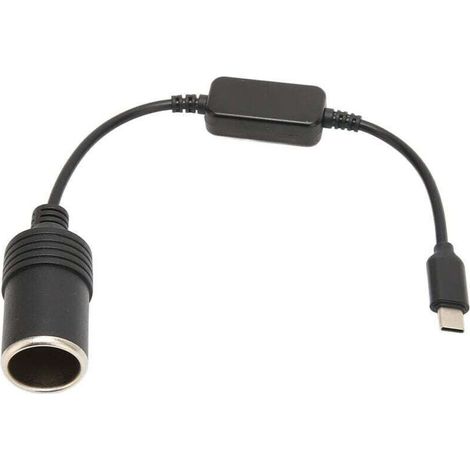 5V USB-C Stecker auf 12V Kfz-Zigarettenanzünderbuchse Netzteil-Konverter, USB auf 12V DC Adapter für Kfz-Fahrrekorder und elektronisches Kfz-Ladegerät (1/5)