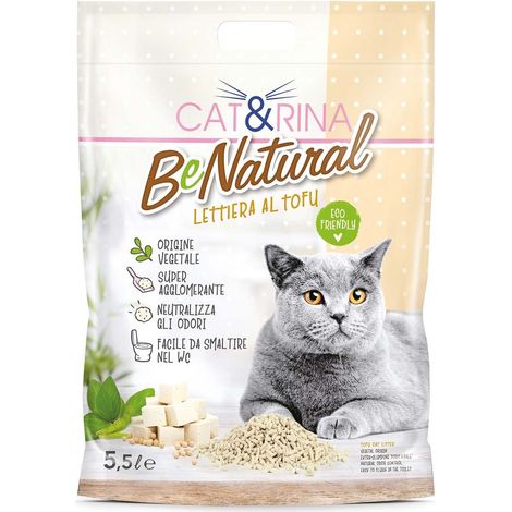 Litière végétale BeNatural avec Tofu 5.5 litres