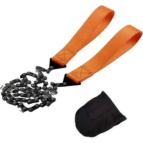 Tronçonneuse de poche de survie, 103 cm, 11 dents, tronçonneuse portable pour la coupe rapide du bois et des arbres, équipement de survie d'urgence idéal pour les activités de plein air. (1/4)